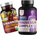 Number One Nutrition N1N Premium Magnesium Complex [500mg] Υψηλή Απορρόφηση και D-Mannose [1350mg με Cranberry & Hibiscus], Μη ΓΤΟ και Χωρίς Γλουτένη, 2 τεμ.