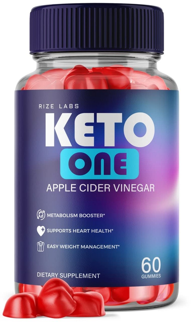 rize labs - Keto One ACV Gummies for Weight Loss - Apple Cider Vinegar - Advanced Energy Formula Supplement to Burn Belly Fat (60 Gummies)