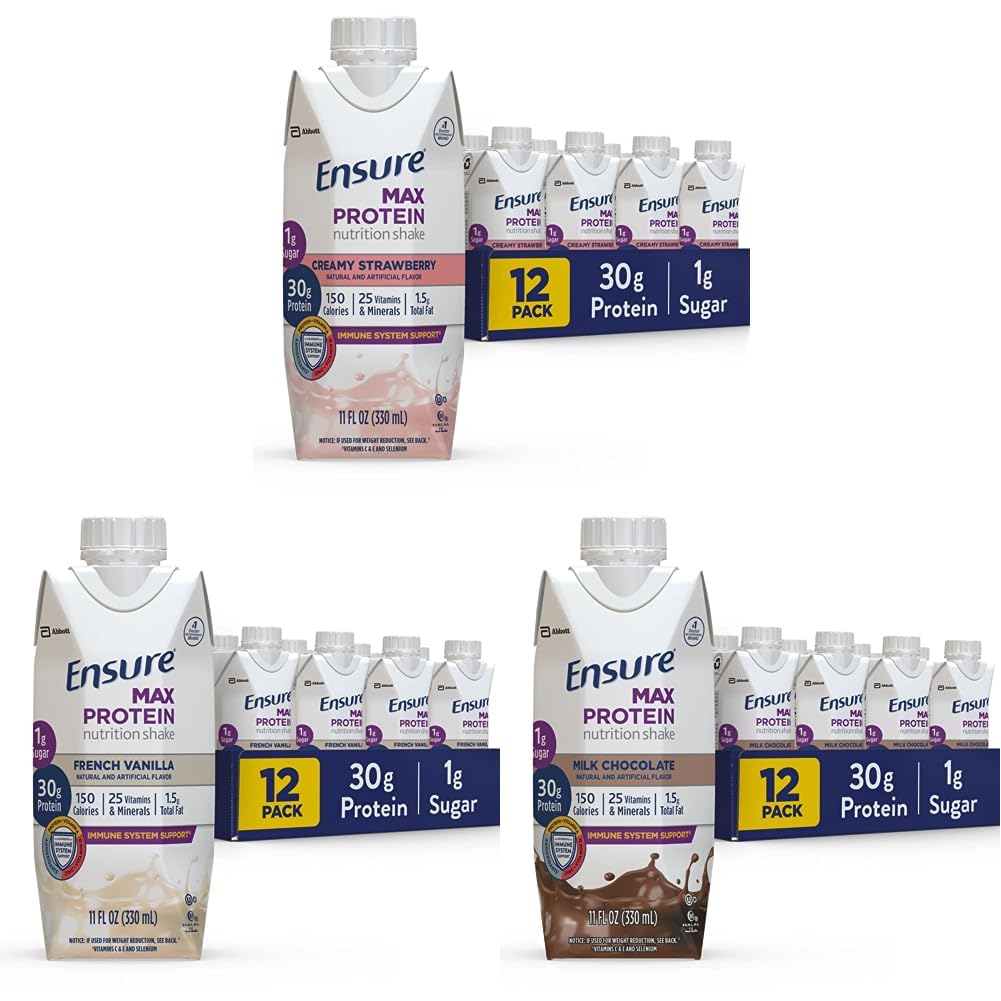 Εξασφαλίστε Max Protein Nutrition Shake, 11 fl oz, 12 Count & Max Protein Nutrition Shake, 11 fl oz (Pack of 12) & Max Protein Nutrition Shake with 30g Protein, 1g Sugar, 11 fl Oz (Pack of 12)