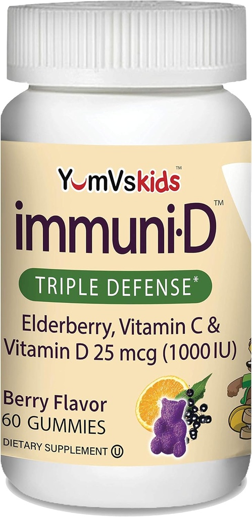 ImmuniD Elderberry Gummies for Kids by YumVs 