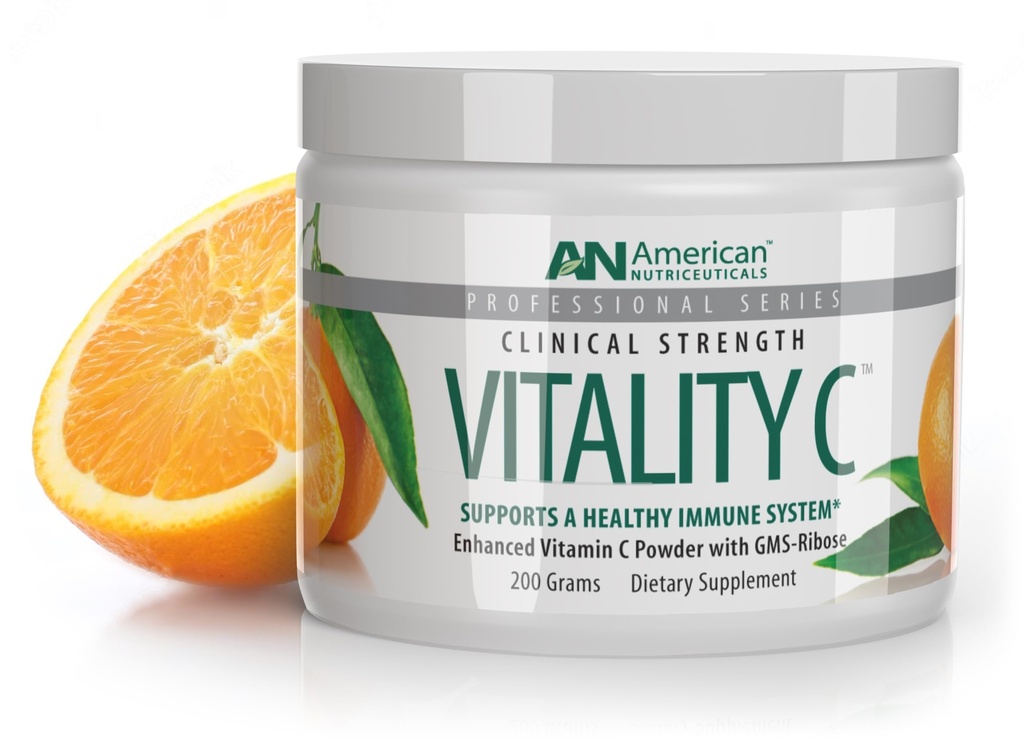 American Nutriceuticals - Βιταμίνη C σε σκόνη - Συμπλήρωμα για την Ανοσολογική Υποστήριξη - Φυσικό, Χωρίς Ζάχαρη - Μη-Acidic - 4000mg