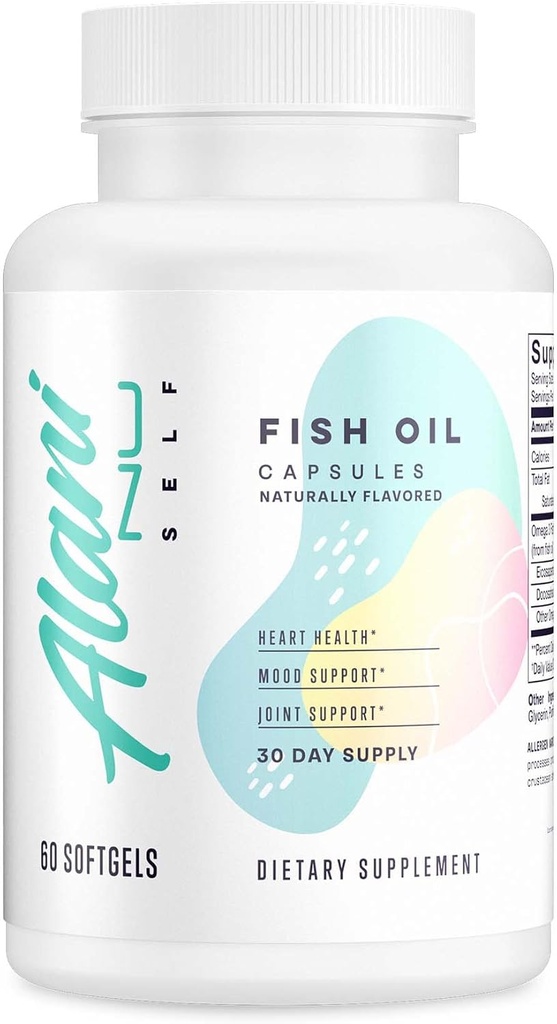 Alani Nu Omega 3 ιχθυέλαιο, 1500MG, 800mg EPA, 600mg DHA, χωρίς γλουτένη, (60 Softgels) 30 εξυπηρετούν