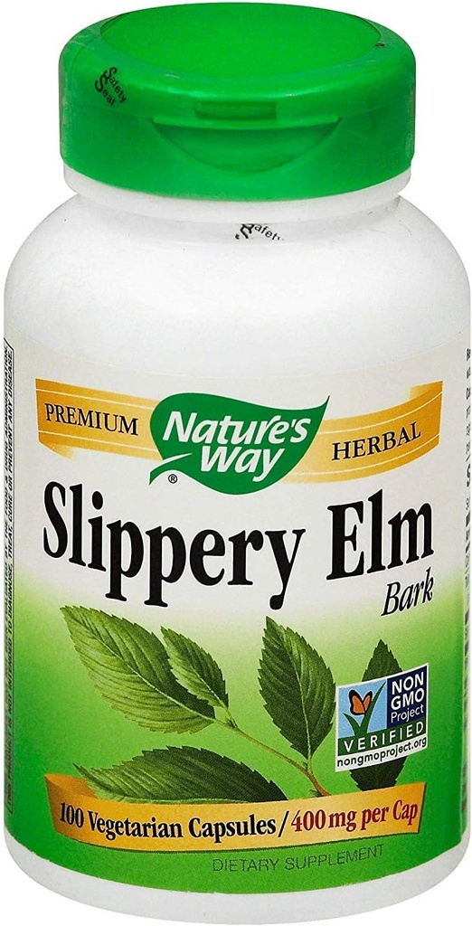 Ο τρόπος της φύσης Slippery Elm Bark, 100 Veg κάψουλες ανά φιάλη (3 μπουκάλια)