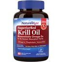 Krill Oil 1000 mg Softgels, Krill Oil Omega-3s, EPA, DHA, Ασταξανθίνη & φωσφολιπίδια, 60 Count (Pack of 1), Non-GMO, No Gluten, Made in The USA