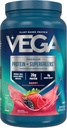 Vega Protein + Supergreens - 20g Πρωτεΐνη με βάση το φυτό, Berry, 26 μερίδες, Real Greens & Veggies, Vegan Keto, 0g Προστιθέμενη ζάχαρη, Μη ΓΤΟ, Χωρίς γλουτένη, Χωρίς γαλακτοκομικά, 1.7lbs (Packaging May Vary)