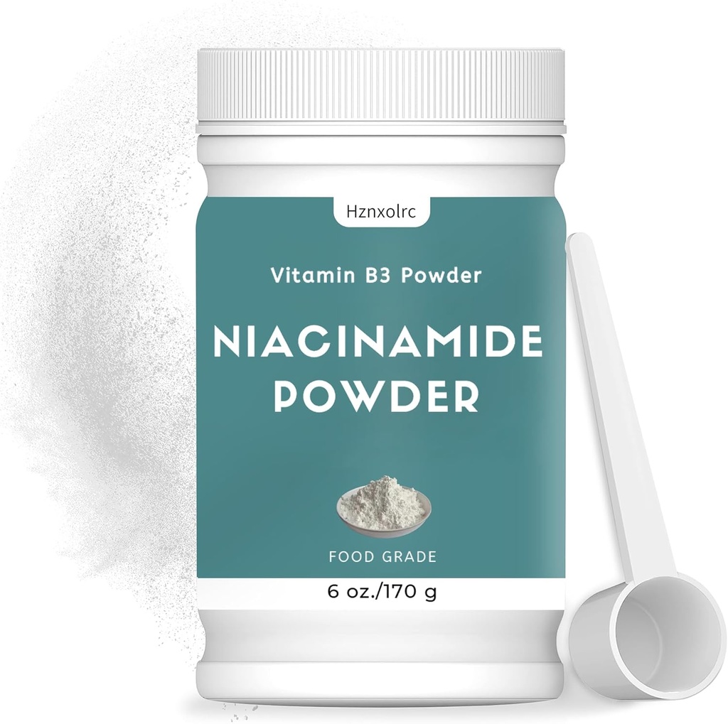 6 oz Niacinamide Powder, 100% Pure Niacin Powder, Add to Shakes, Juces and Smoothies for Optimal Health