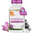 Zahler Inositol Συμπληρώματα κάψουλες 1000mg - Mood & νευρικό σύστημα συμπληρώματα υποστήριξης για τις γυναίκες - ορμονική ισορροπία & υγιής λειτουργία των ωοθηκών - Kosher, χωρίς γλουτένη, χωρίς γαλακτοκομικά - 120 κόμης