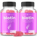 NutraChamps Sugar Free Biotin Gummies 10000mcg [High Potency] - Υγιή μαλλιά, δέρμα & νύχια για γυναίκες, άνδρες & παιδιά - 5000mcg σε κάθε γκόμι - Vegan συμπλήρωμα για την υγεία των μαλλιών