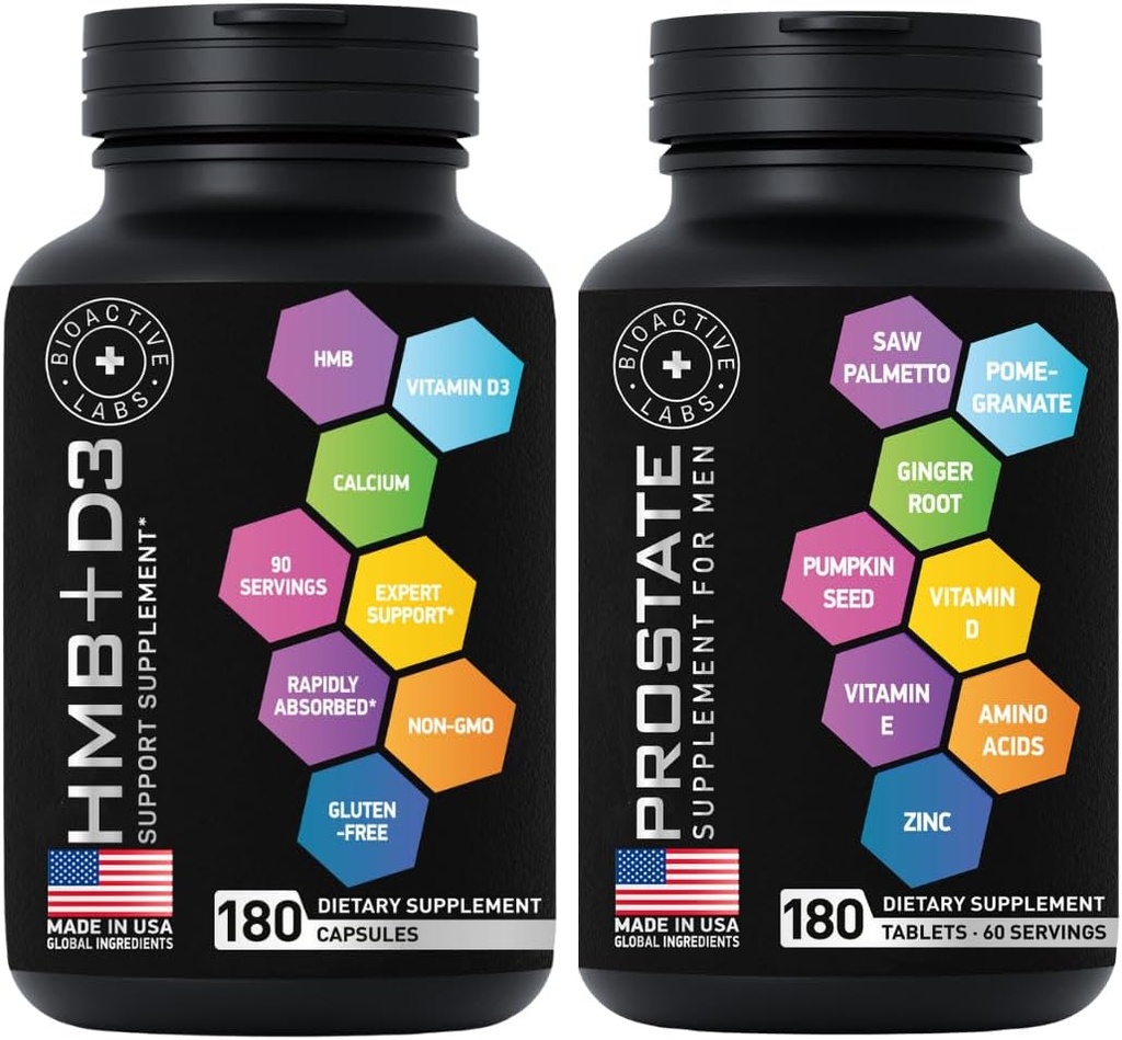 Προηγμένη HMB Plus βιταμίνη D3 και συμπληρώματα Prostate για άνδρες Bundle