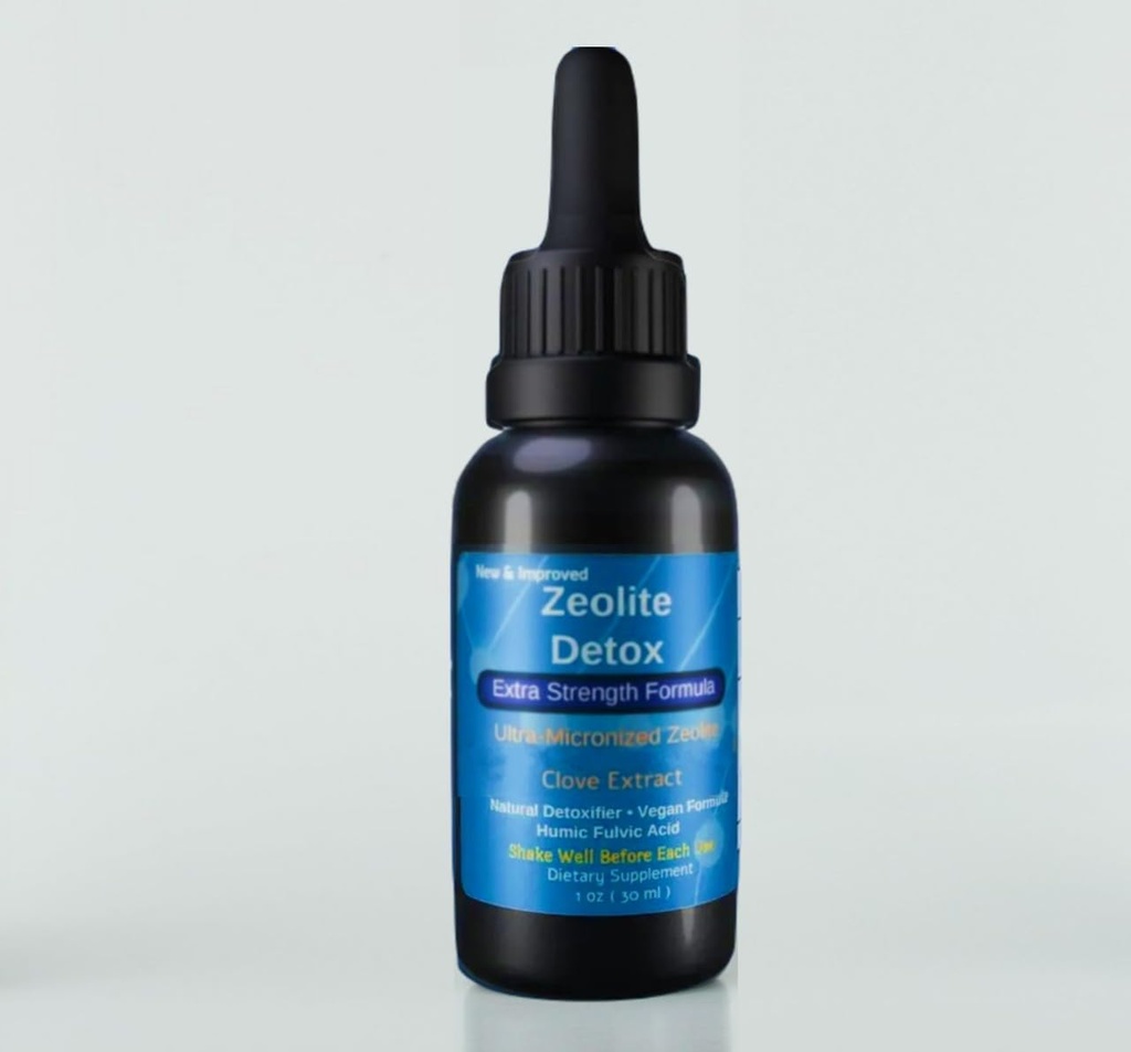 Liquid Zeolite Fulvic και Humic Acid Immune Gut Support Liquid Cleaner Zeolite 1 oz Γυάλινο μπουκάλι exp 10/01/27