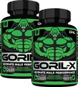 Testosterone Booster συμπλήρωμα για τους άνδρες - Goril X προπόνηση αρσενικά χάπια ενίσχυσης 1000mg - Αύξηση μεγέθους, δύναμης & ενέργειας - με Horny κατσικίσιο ζιζάνιο, Tongkat Ali & Tribulus Terrestris - 60 κάψουλες (2pk)