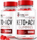 (2 Pack) Keto Lean Keto ACV Gummies, Keto + ACV Gummies, All Natural Apple Cider Vinegar 1000MG, ACV Keto Gummy Supplement, Keto Vitamins, Official Keto plus ACV, KetoLean Reviews (120 Gummies)