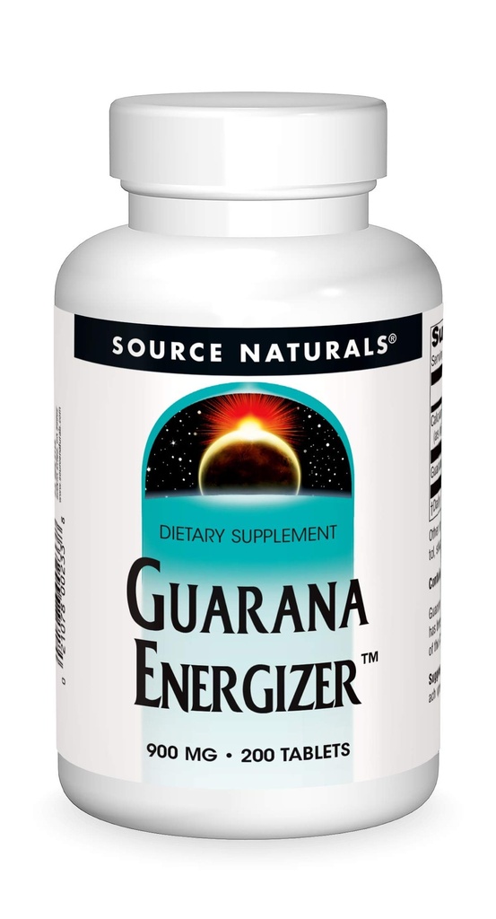 Πηγή Naturals Guarana Energizer 900 mg Caffiene και Ενέργεια - 200 δισκία