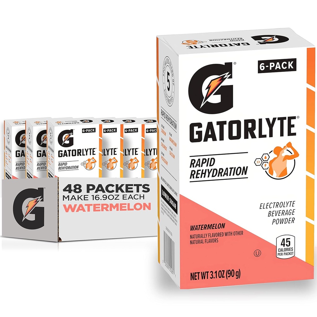 Gatorlyte Powder, Watermelon, Κάνει 20 fl Oz (πακέτο των 48)