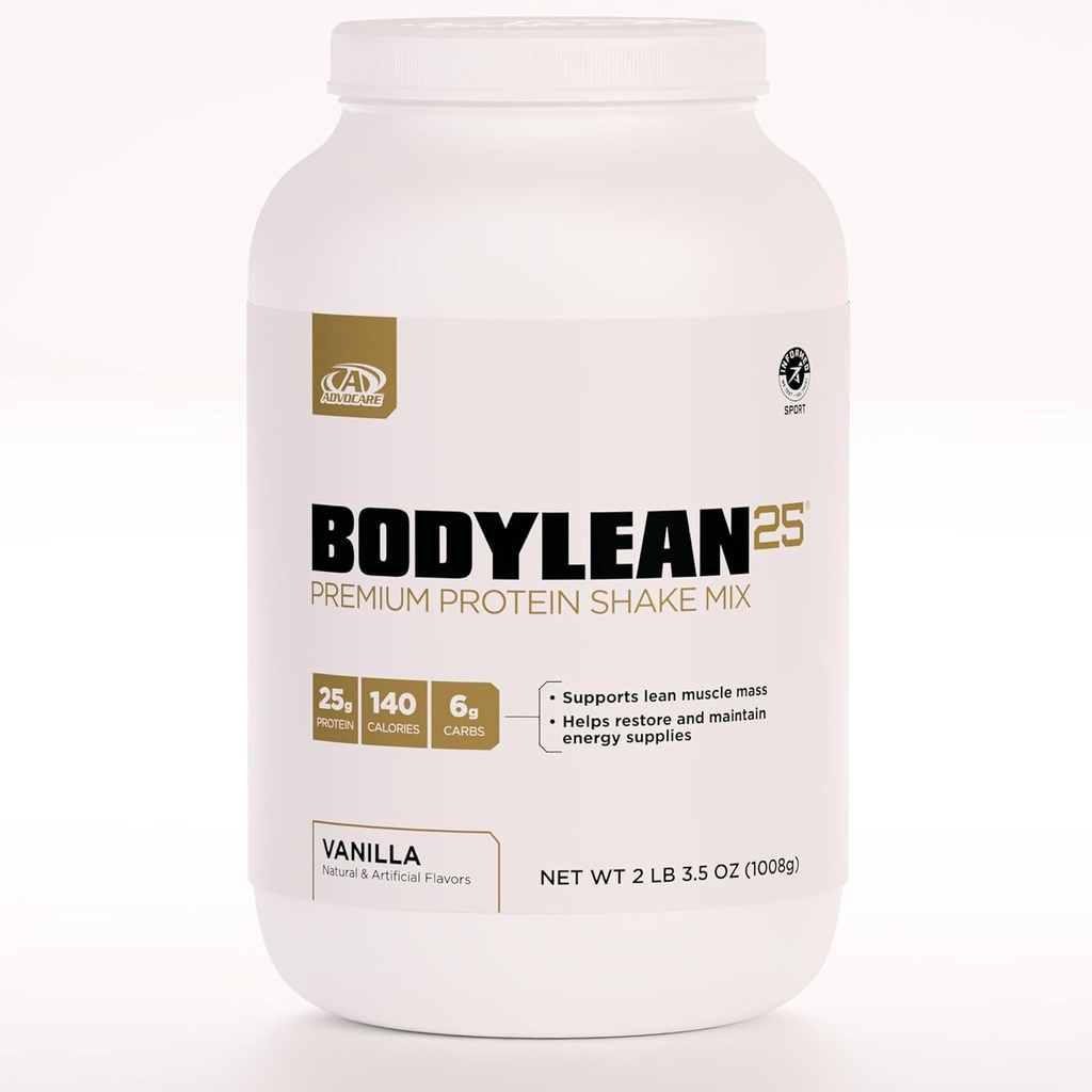 AdvoCare BodyLean25 - Protein Powder with Whey Protein Isolate - Supports Muscle Building & A Lean Body - Offers Energy Support* - Vanilla, 4.5 oz