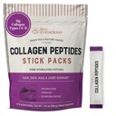 Ζωντανά conscious Collagen Peptides Powder Unflavored Packets - Hydrolyzed Collagen Powder - Hair, Skin, Nail, & Joint Support - Τύπος I & III Συμπληρώματα Grass-Fed Collagen για γυναίκες και άνδρες - Συσκευασία των 20