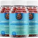 NYUM NutritionTM Organic KSM-66 Ashwagandha Gummies, 3-πακέτο, μικτή άγρια μούρα
