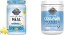 Garden of Life Vegan Protein Powder - Raw Organic Meal Replacement Shakes - Vanilla - Pea Protein & Grass Fed Collagen Peptides Powder – Unflavored Collagen Powder for Women Men Hair Skin Nails Joints