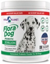 Vital Planet - Flora Dog Probiotic Powder Supplement with 20 Billion Cultures and 10 Strains, High Potency Immune and Digestive support Probiotics for Dogs, 7,84 oz., 222 Grams, 60 Servings