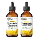 Άγρια & οργανικά Uric Acid Καθαρίστε Βάμμα 4 fl oz & Turmeric Βάμμα 4 fl oz