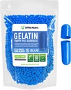 XPRS Nutra Μέγεθος 5 Κενές κάψουλες - 500 κόμης Πολύ μικρές κενές κάψουλες Ζελατίνης - Χάπια DIY Καψάκιο πλήρωσης - πληρώσιμα χάπια Gel για Do-it-Yourself συμπληρώματα βιταμίνης (μπλε)
