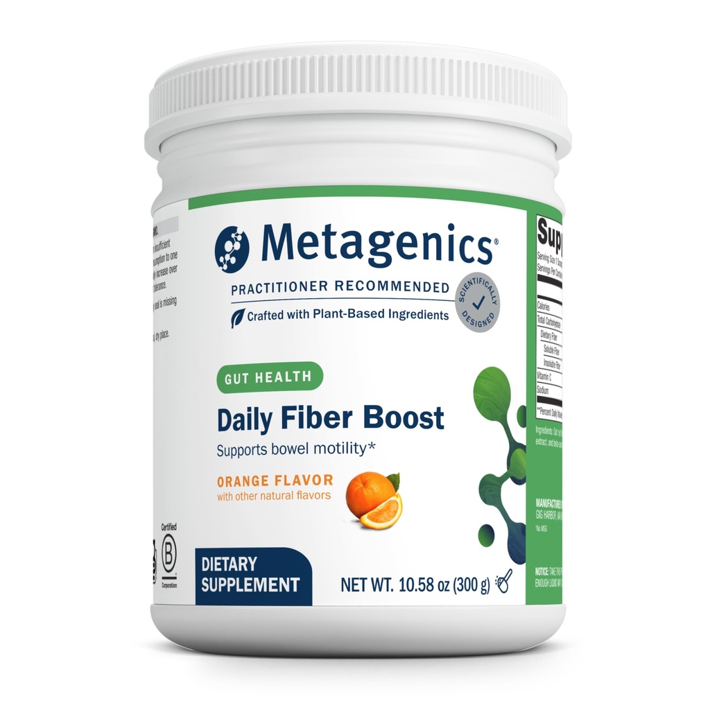 Metagenics Herbulk Fiber Powder - 7g Διαλυτή & αδιάλυτη Fiber με Psyllium Husk, Acacia & Chicory - Υποστηρίζει Gut, Bowel Regularity & Immune Health* - Μη-GMO, Χωρίς γλουτένη, Vegan - Orange Flavor