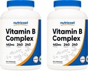 Nutricost Υψηλής Ικανότητας Βιταμίνη B Complex 462mg, 240 Κάψουλες (2 φιάλες) - με Βιταμίνη C