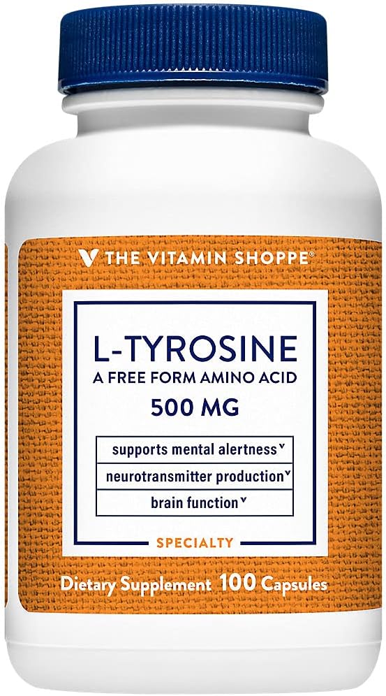 Η βιταμίνη Shoppe L-Τυροσίνη 500 MG (100 κάψουλες)