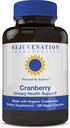 Rejuvenation Θεραπευτικά Βιολογικά Cranberry 160:1 Extract (45 mg PAC = 40.000 mg Φρέσκο Cranberry) - Το πιο ισχυρό εκχύλισμα Cranberry (120 κάψουλες Vegan, Χωρίς ζάχαρη, Χωρίς σόγια)