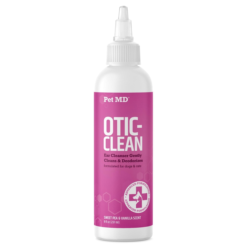 Pet MD Otic Καθαριστικό αυτί σκύλου για γάτες και σκύλους - αποτελεσματική κατά των λοιμώξεων, φαγούρα, και ελέγχους Odor - 8 oz