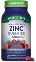 Nature's Truth Zinc Gummies for Adults | 50mg | 120 Count | Vegan, Non-GMO & Gluten Free Supplement | Mixed Berry Flavor