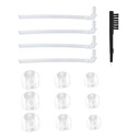 Universal BTE Access Aid Eartips Domes Set - Περιλαμβάνει 9 μπουζί αυτιού μονής στρώσης, 4 Resound Tubes, και 1 πινέλο καθαρισμού