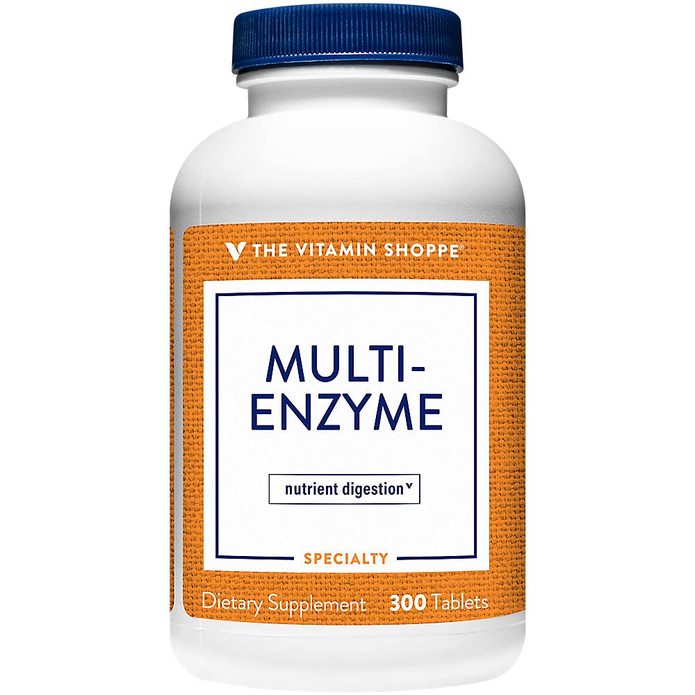 Το πολυένζυμο Vitamin Shoppe - Βοηθά στην υποστήριξη της Πέψης & Απορρόφησης Πρωτεΐνης, Καρβών & Λιπών (300 δισκία)