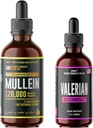 HERBIFY Bundle - Mullein Leaf Extract & Βαλεριάνα Ρίζα Βάμμα - αναπνευστική υποστήριξη & υποστήριξη νευρικού συστήματος