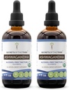 Aswagandha εκχύλισμα χωρίς αλκοόλη, USDA Organic Ashwagandha Withania Somnifera Anti-Stress and Relaxation 2x4 OZ