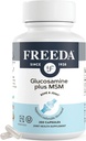 FREEDA Glucosamine MSM – Vegan Κοινή ευελιξία και κινητικότητα συμπλήρωμα – χορτοφαγική γλυκοσαμίνη χωρίς κέλυφος – Υποστηρίζει κοινή λειτουργία – τρίτο μέρος δοκιμαστεί – (250 κάψουλες)