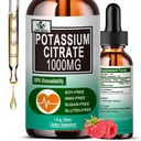 Citrate κάλιο Υγρές σταγόνες,Potassium συμπλήρωμα 1000mg Liquid Support Μυϊκό Κραμπ Ανακούφιση, Heart Health and Sleep,Υψηλά απορροφήσιμο για ενήλικες γυναίκες & άνδρες, Vegan, 30 υπηρεσίες