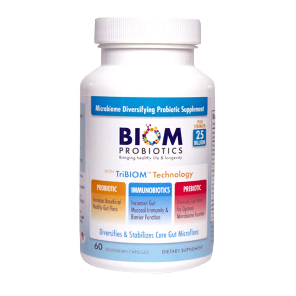 Biom Probiotics 3-in-1 Formula (Κρύο Shipped) με - 25 δις Χλωρίδα Προβιοτικά, Πρεβιοτικά και ανοσοβιοτικά για Καλύτερη Ανοσολογική Υποστήριξη - Diversifies Gut Microflora και Microbiome - για άνδρες & γυναίκες