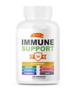 SIRUNES Immune Booster - Ανοσία Υποστήριξη πολυβιταμίνη - Βιταμίνη C και D3, Elderberry, Zinc, Echinacea, Ginger, Turmeric - Αντιοξειδωτικό, Ενέργεια και Vigor, Brain Boost (Κάψουλες Υποστήριξης Αιμούν)
