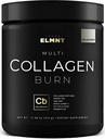 ELMNT Super Collagen Powder for Women Weight Loss + Beauty w. Probiotics, Hyaluronic Acid, ACV, KSM-66, Biotin - Premium Multi Collagen Peptides Protein Supplement Colageno for Women (Unflavored)