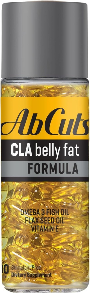 Ab κόβει CLA λίπος κοιλιάς Φόρμουλα - 80 Easy-to-Swallow Softgels - Ωμέγα 3 ιχθυέλαιο, λάδι λιναρόσπορου και βιταμίνη Ε - βοηθά στην αύξηση της προσφοράς αντιοξειδωτικών και υγιή σύνθεση σώματος