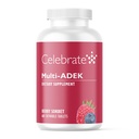 Γιορτάστε τις βιταμίνες Multi ADEK Chewables, Iron Free - Daily Bariatric Multivitamin, High Level of Vitamins A, D, E, K & B12 for Duodenal Switch Surgery Aσθενείς - Berry Sorbert (60 Tablets)