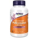 NOW Συμπληρώματα τροφίμων, Policosanol 40mg με στερόλες και Hawthorn, επιπλέον δύναμη, 90 κάψουλες Veg