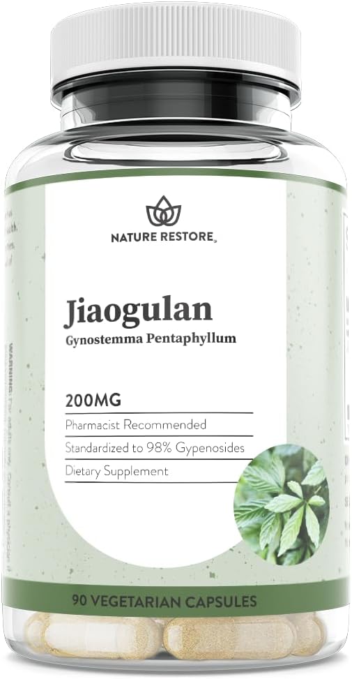 Συμπλήρωμα εκχυλίσματος Jiaogulan, το Gynostemma Pentaphyllum είναι τυποποιημένο σε 98 τοις εκατό Gypenosides, φυσικός ενεργοποιητής AMPK, μη ΓΤΟ, χωρίς γλουτένη, 90 κάψουλες Gynostemma, Vegan