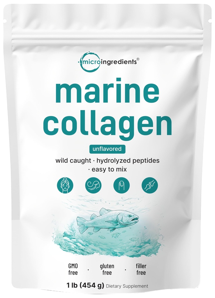 Micro Συστατικά Marine Collagen Peptides σκόνη, 1 lb 