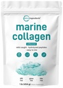 Micro Ingredients Marine Collagen Peptides Powder, 1 lb | Type I Marine Collagen + Natural Protein | Wild-Caught Fish Source | Unflavored | Pescatarian, Non-GMO