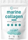 Micro Ingredients Marine Collagen Peptides Powder, 1 lb | Type I Marine Collagen + Natural Protein | Wild-Caught Fish Source | Unflavored | Supports Hair, Skin & Joint Health | Pescatarian, Non-GMO