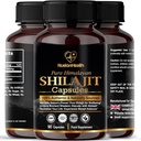 Κάψουλες Shilajit Ιμαλαΐων - 100% Αγνά & Φυσικά 90 χάπια Vegan - Gold Grade Wellness, Energy & Vitality Supplement for Men & Women - Grade A Shilajit Πλούσιο σε Fulvic & Humic Acid