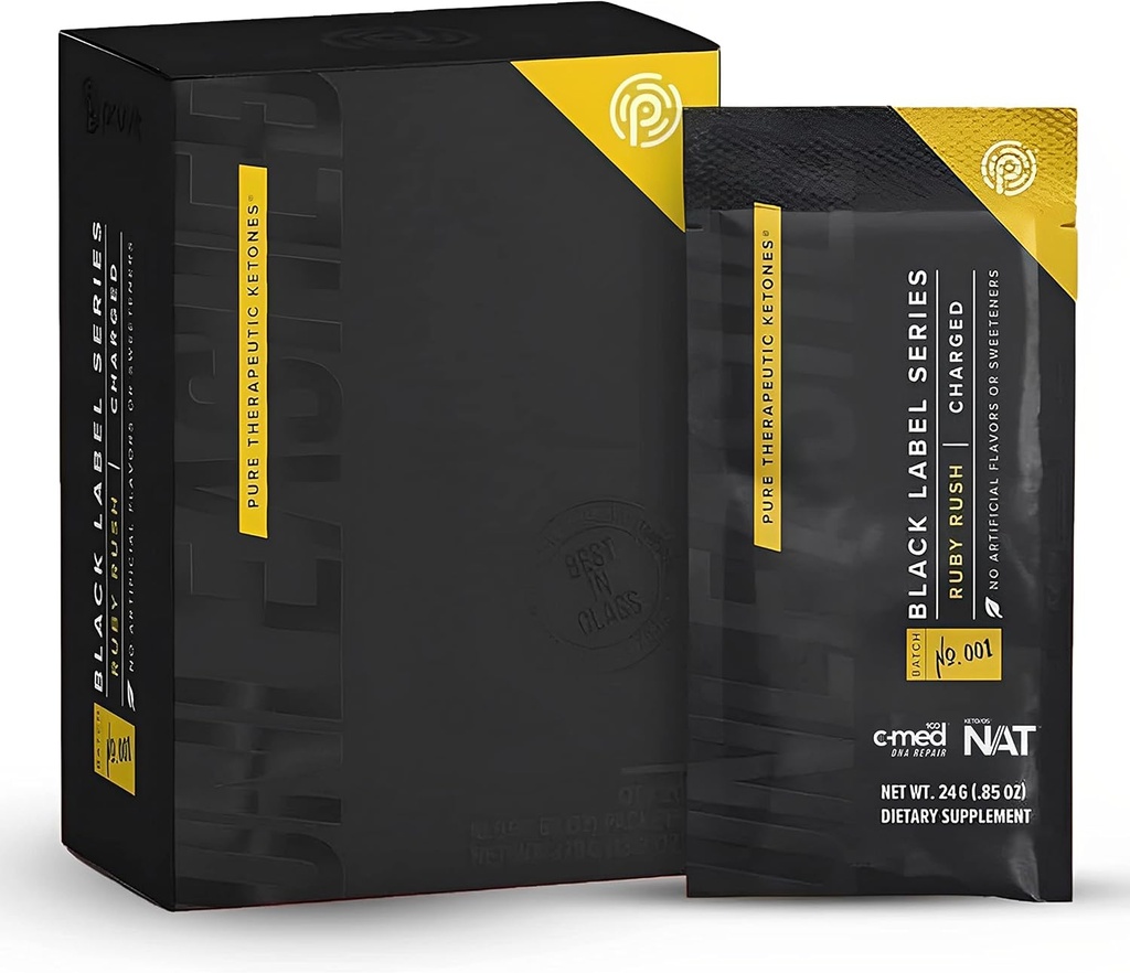 Pruvit Keto//OS Black Label Series Ruby Rush- Φορτισμένο καθαρό θεραπευτικό κετόνες για την ανάπτυξη των μυών και την αποφυγή μυϊκής διάσπασης - .84 OZ