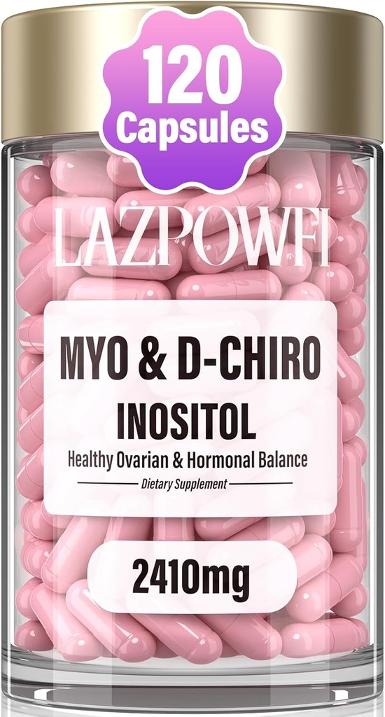 Inositol Supplement - Myo-Inositol and D-Chiro Inositol Plus Folate and Vitamin D - Healthy Hormone Balance & Healthy Ovarian Support for Women Ideal 40:1 Ratio-009